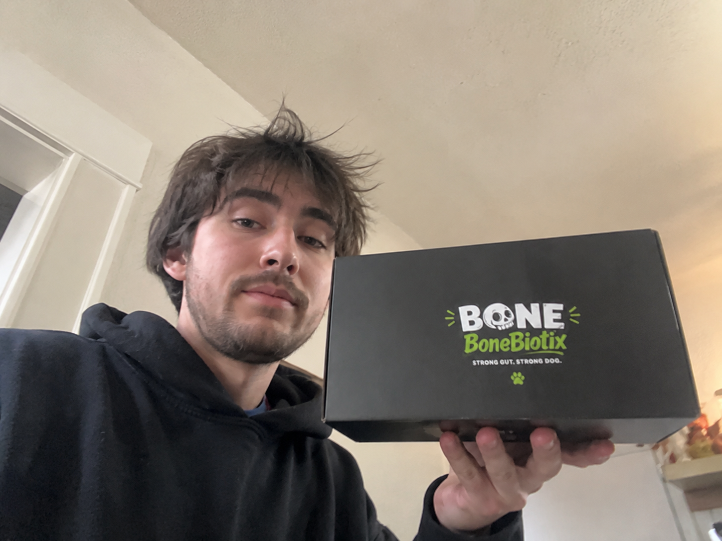 Happy customer with BoneBiotix box
