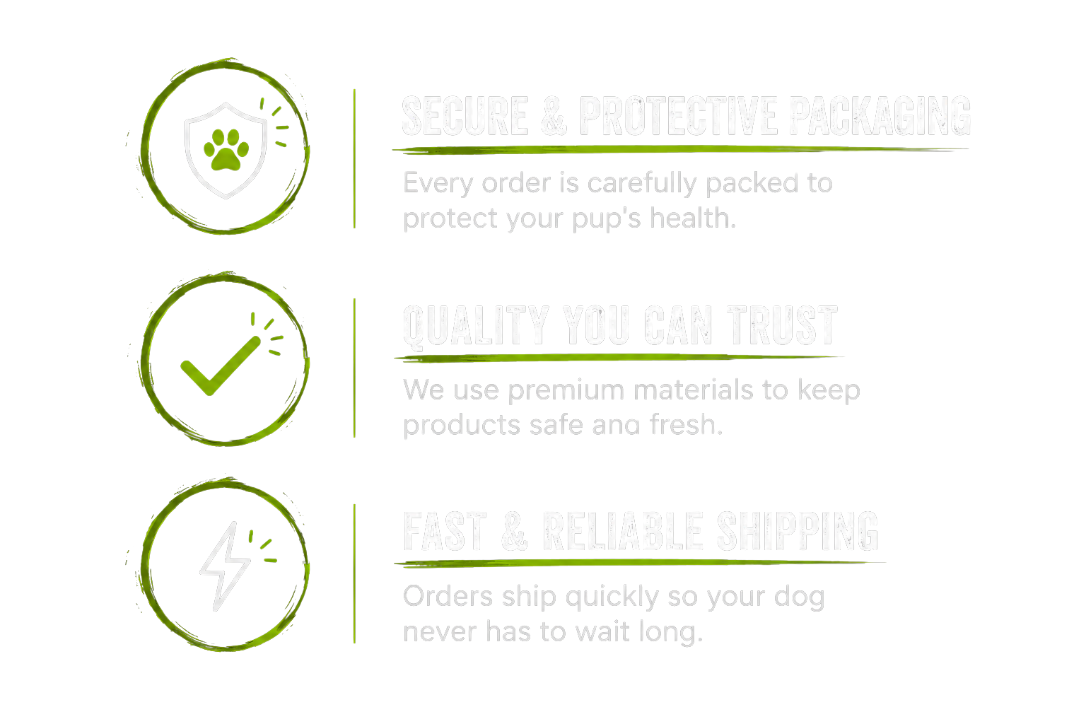 Secure & Protective Packaging, Quality You Can Trust, Fast & Reliable Shipping